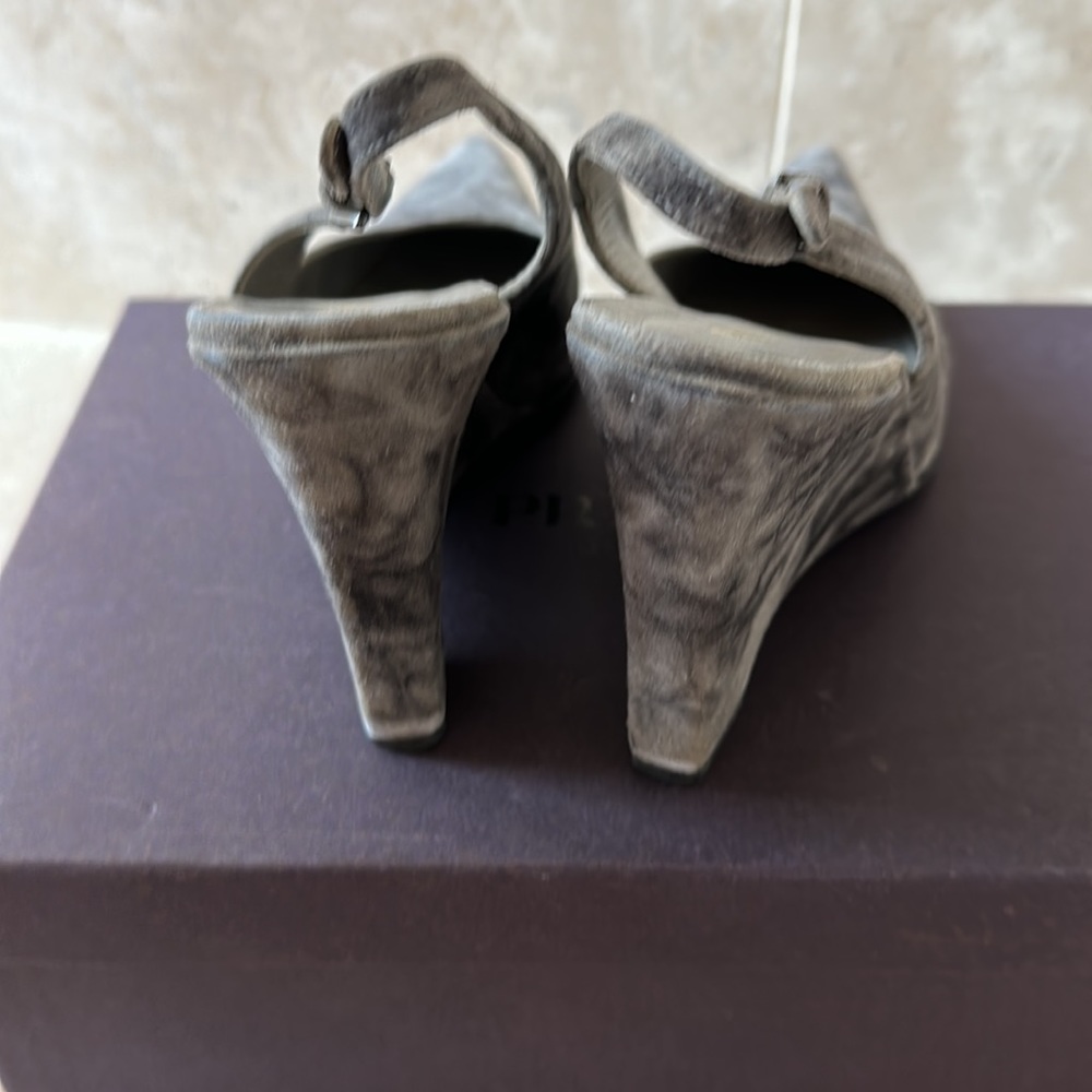 Prada suede animal print sling back - Picture 3 of 7